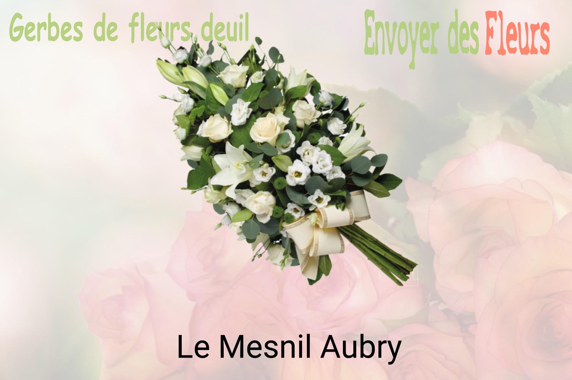 Gerbe de fleurs de deuil livrée à Le Mesnil-Aubry
